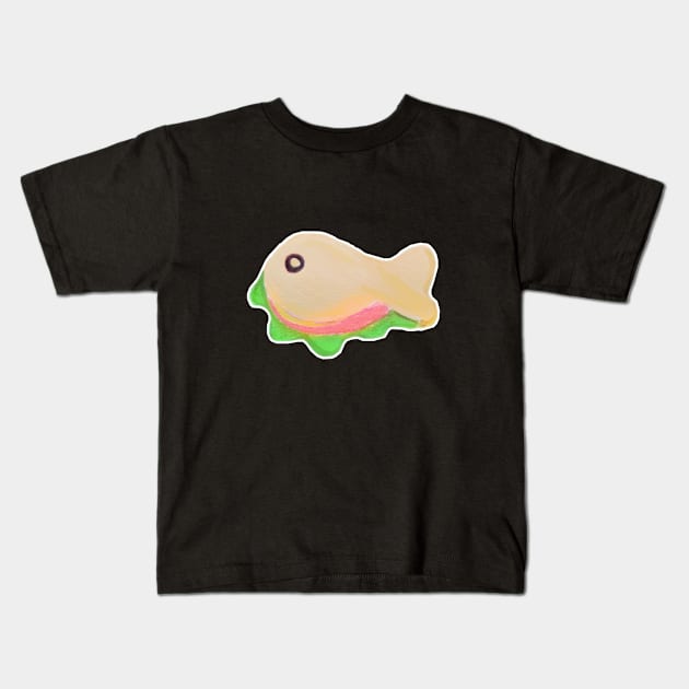 Sándwich en forma de pez Kids T-Shirt by uchix